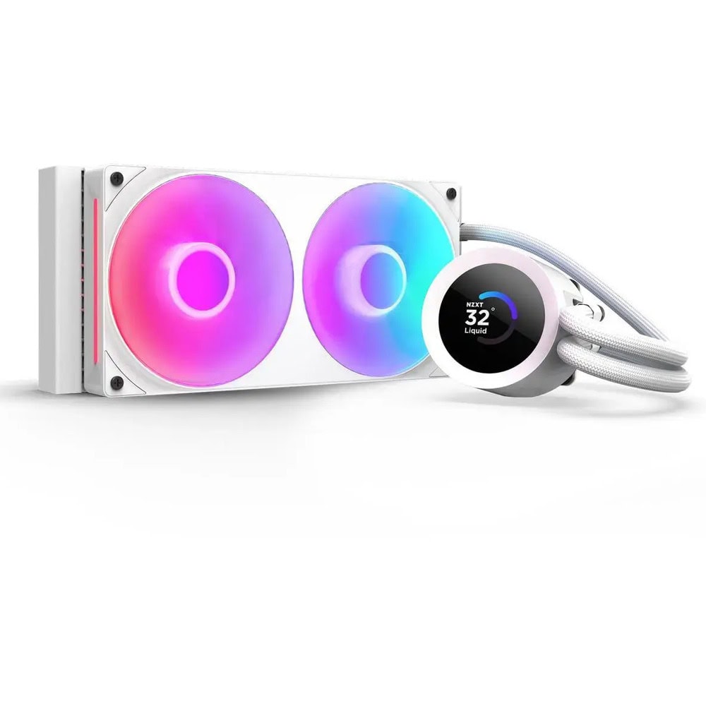 Водно охлаждане за процесор NZXT Kraken Plus 240 RGB LCD Display White