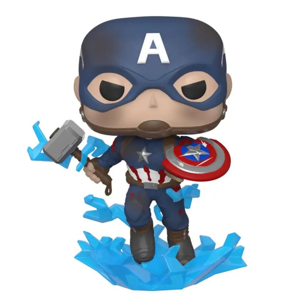 Фигурка Funko POP! Marvel: Avengers Endgame - Captain America With Broken Shield & Mjolnir