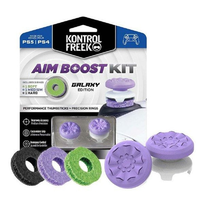 Сменяеми бутончета и пръстени Thumb Grips and rings KontrolFreek FPS Aim Boost Kit Galaxy Edition (2807-PS5)