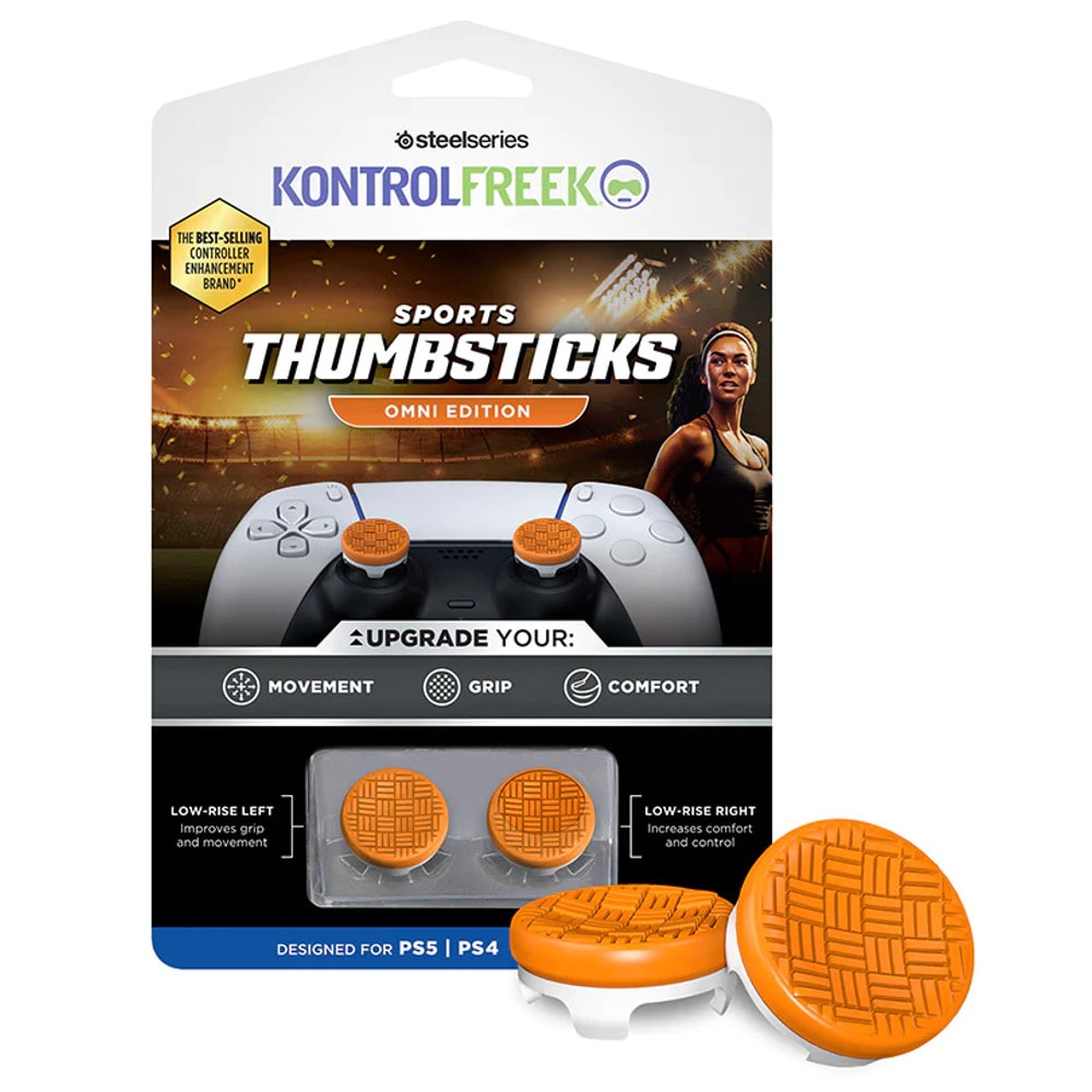 Сменяеми бутончета Thumb Grips Sports Thumbsticks Omni - Orange (5152-PS5)