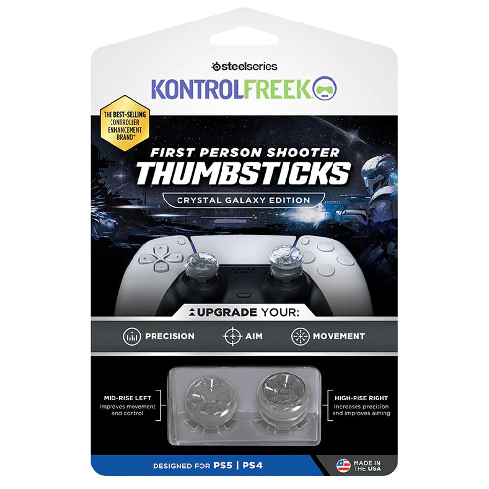 Сменяеми бутончета Thumb Grips KontrolFreek FPS Thumbsticks Crystal Galaxy Edition (6202-PS5)