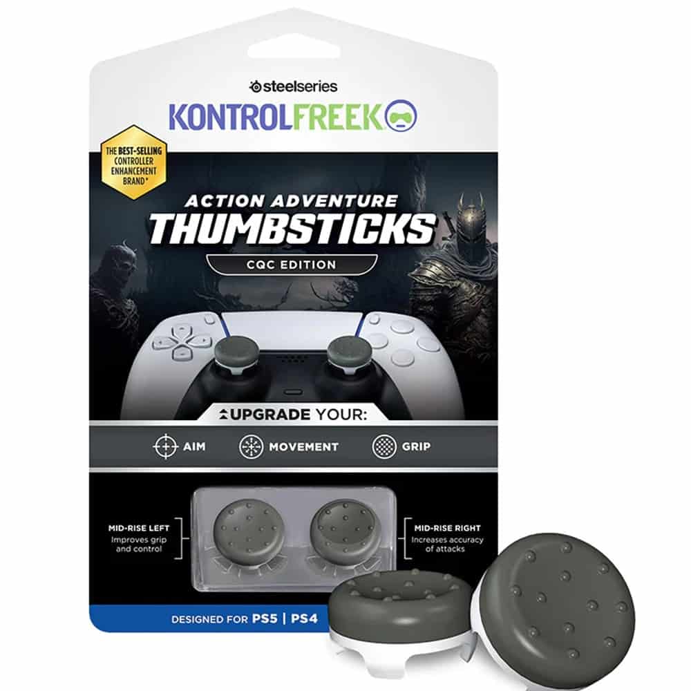 Сменяеми бутончета Thumb Grips KontrolFreek Action Adventure Thumbsticks CQC Grey (7150-PS5)