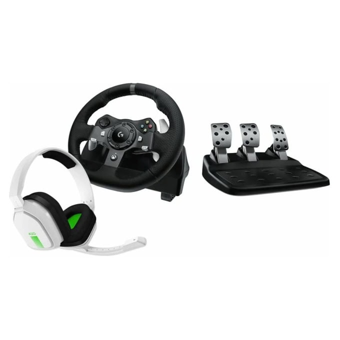 Волан Logitech Driving Force G920 в комплект със слушалки Logitech Astro A10