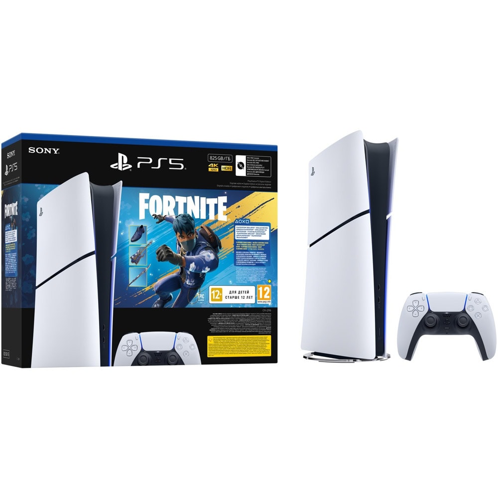 Конзола PlayStation 5 (PS5 Slim) - Digital Edition Fortnite Flowering Chaos Bundle