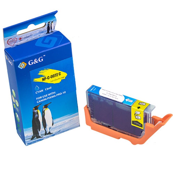 Касета за CANON PIXMA PRO-10 - Cyan - PGI-72C - 6404B001 - P№ NP-C-0072C/C(PG) - G&G - Неоригинален Заб.: 13ml