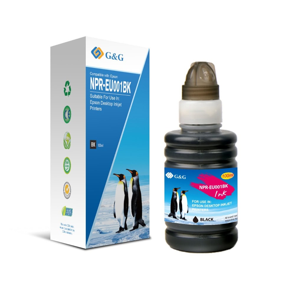 Мастило за CANON/HP/LEXMARK/BROTHER - Black - P№ NI-0110BK - NPR-UU001BK - G&G - Неоригинален Заб.: 100 ml