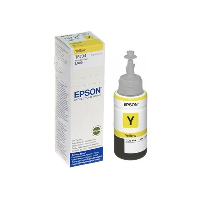 Мастило EPSON L800/L810/L850/L1800 Yellow ink bottle 70ml - №C13T67344A - Заб.: 1800p