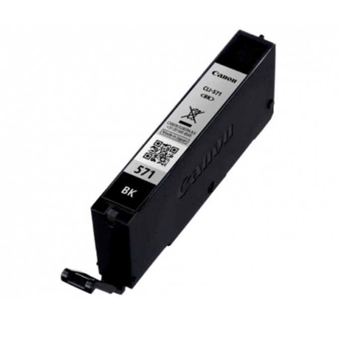 Касета за CANON PIXMA MG-Serie 5700/5750/5751/5752/5753/6800/6850/6851/6852/6853/7700/7750/7751/7752/7753/ TS-Serie 5055/6052/5050/5051/5052/6050/6051/8050/8051/8052/8053/9050/9051/9052/9055 - Black ink tank - CLI-571BK - P№ 0385C001 - Заб.: 376 p/7ml