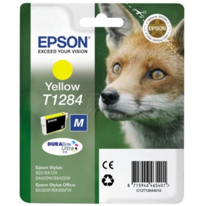 Мастило за Epson Stylus S22/SX125/SX420W/SX425W/SX525WD/BX305F/BX320FW/BX625FWD - Yellow - C13T12844012 - 225к