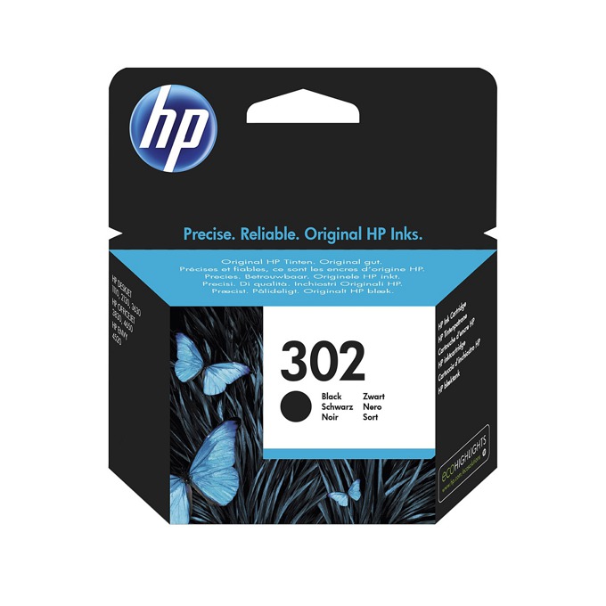 Касета HP DeskJet 1110 Printer/2130 All-in-One/3630 All-in-One/HP ENVY 4520 All-in-One Printer/OfficeJet 3830/4650 All-in-One Printers - Black - (302) - P№ F6U66AE - Заб.: 190 брой копия