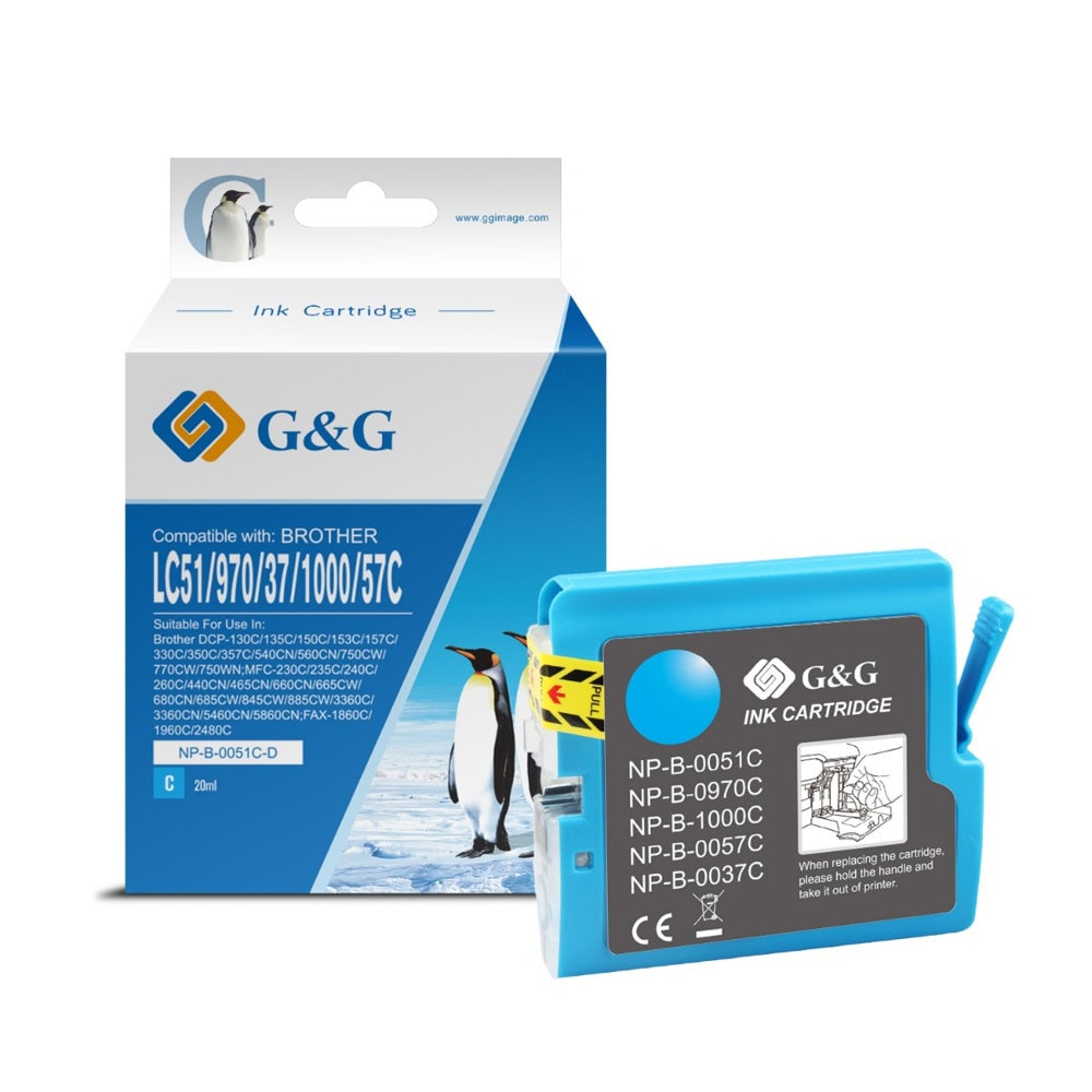 Глава за Brother MFC 235C/260C/DCP 135C/150C/153C/157C - Cyan - NB-OLC51C - G&G - Неоригинална