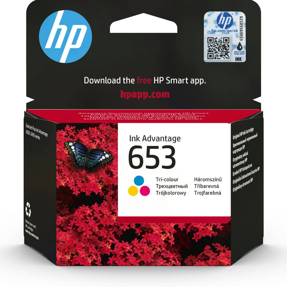 Касета за HP DeskJet Plus Ink Advantage 6075 - C/M/Y - 3YM74AE - HP 653 - Оригинална