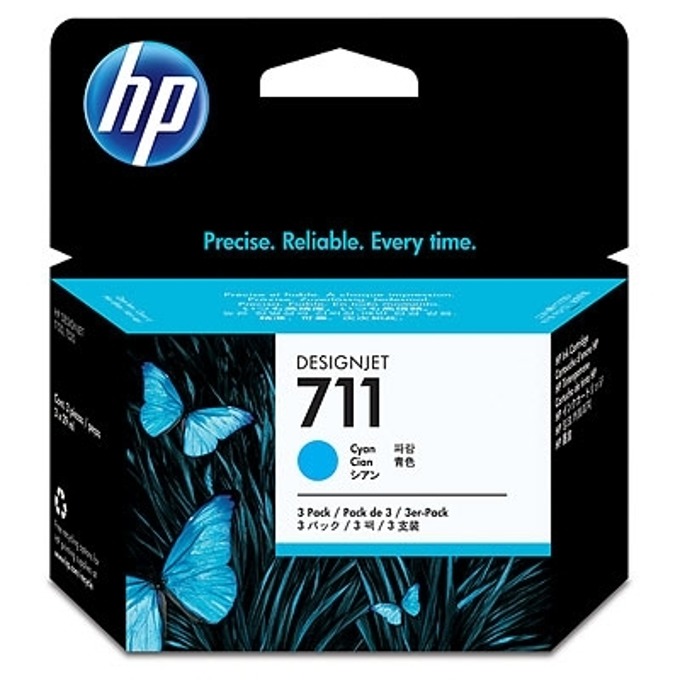 Касета за HP DesignJet T120/T520 - Cyan - 3 Pack - 711 - P№ CZ134A Заб.: 29ml