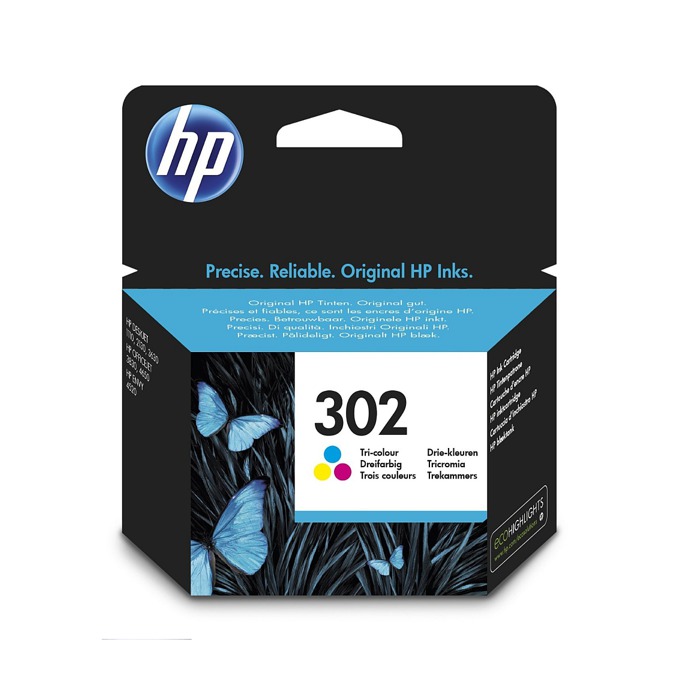 Касета HEWLETT PACKARD HP DeskJet 1110 Printer/2130 All-in-One/3630 All-in-One/HP ENVY 4520 All-in-One Printer/OfficeJet 3830/4650 All-in-One Printers - Color - (302) - P№ F6U65AE - Заб.: 165 брой копия