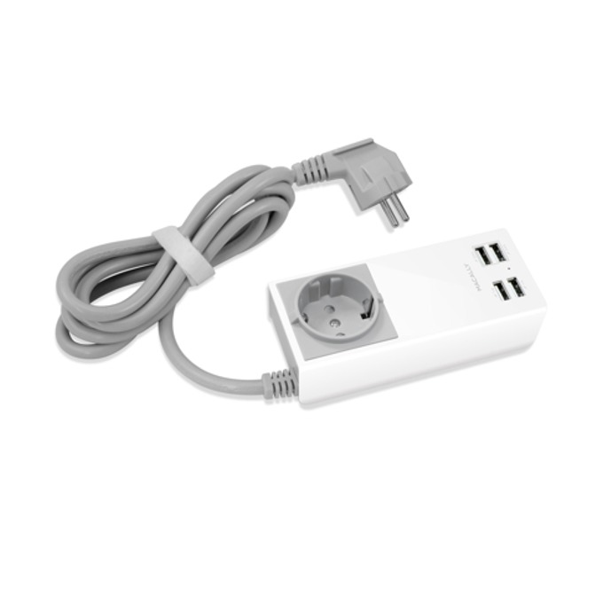 Зарядно устройство Macally UniStrip2 от контакт към 2 x USB A(ж) 2.4 а