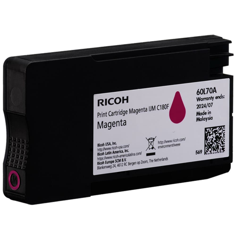 Касета за Ricoh IJM C180F - Magenta - 408519 - Ricoh - оригинален - Заб.: 1600 бр. копия