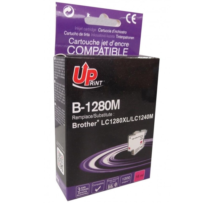 Касета за Brother DCP J525W/J725W/J925W; MFC J280W/J425W/J430W/J435W/J5910DW/J625DW/J6510DW/J6710DW/J6910DW/J825DW/J835DW - Magenta - LC1280XL/1240 - Uprint - неоригинален - Заб.: 1200 копия