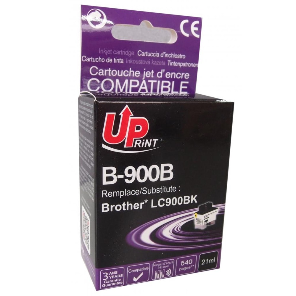Касета за Brother DCP 110C/115C/117C/120C/310CN/315CN/340CW; INTELLIFAX 1835C/1840C/1940CN/2440C; MFC 210C/215C/3240C/410CN/420CN/425CN/5440CN/5840CN/620CN/640C - Black - LC900 - Uprint - неоригинален - Заб.: 540 копия