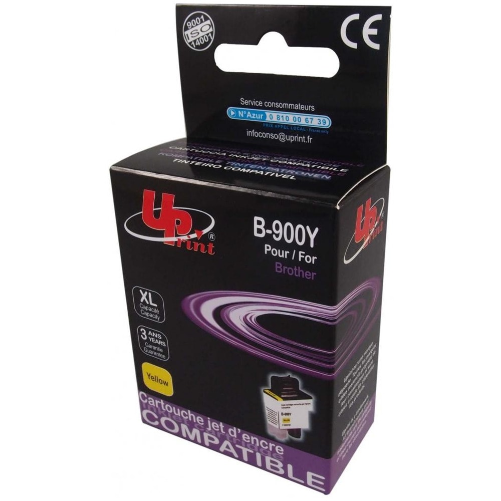 Касета за Brother DCP 110C/115C/117C/120C/310CN/315CN/340CW; INTELLIFAX 1835C/1840C/1940CN/2440C; MFC 210C/215C/3240C/3340C/410CN/420CN/425CN/5440CN/5840CN/620CN/640CW/820CW - Yellow - LC900 - Uprint - неоригинален - Заб.: 540 копия