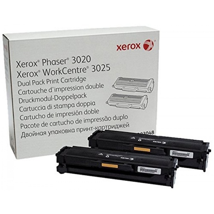 Касета за Xerox Phaser 3020 / WorkCentre 3025 - Black - Dual Pack - P№ 106R03048 - 1 500к