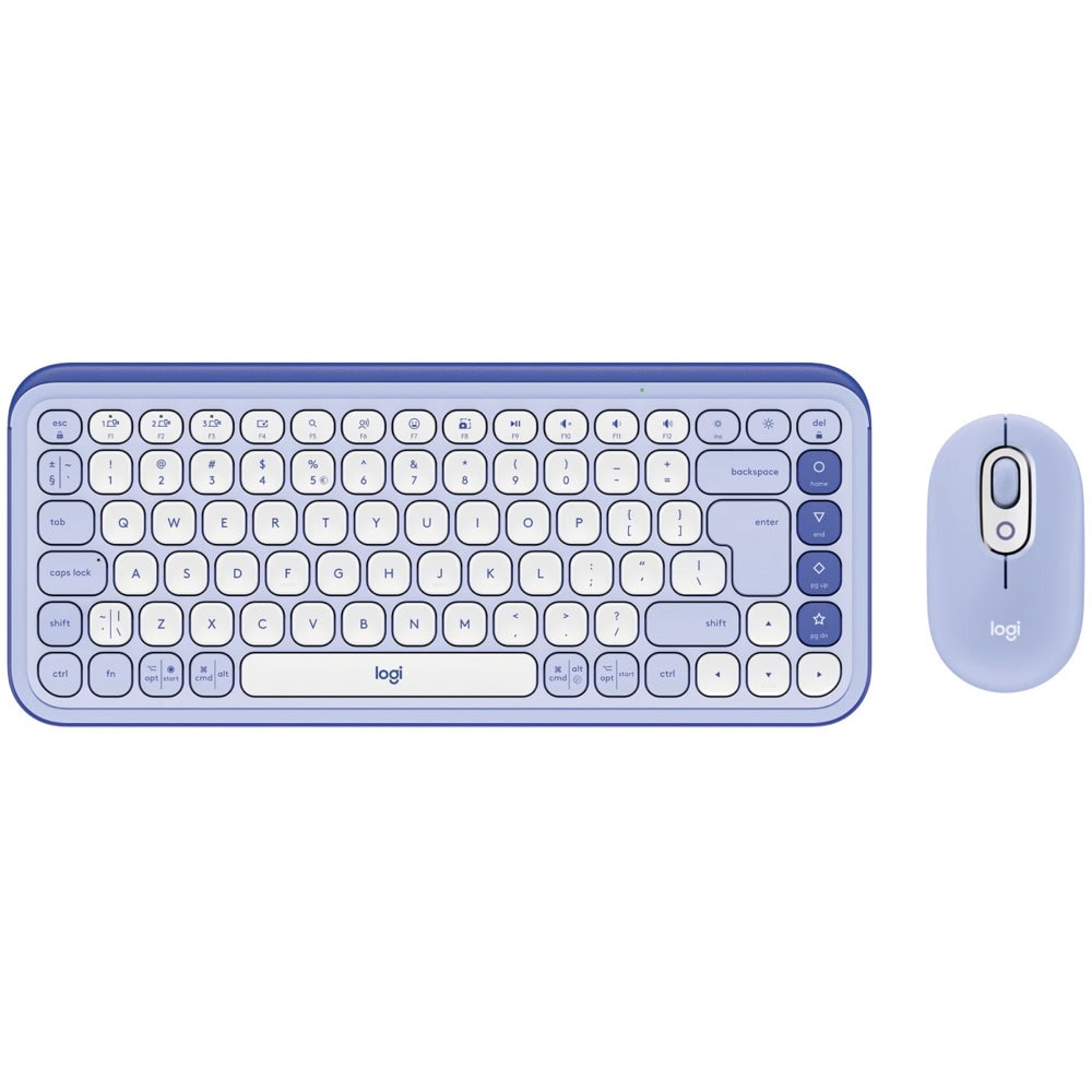 Комплект клавиатура и мишка Logitech POP Icon Combo Lilac & Off White (920-013078)