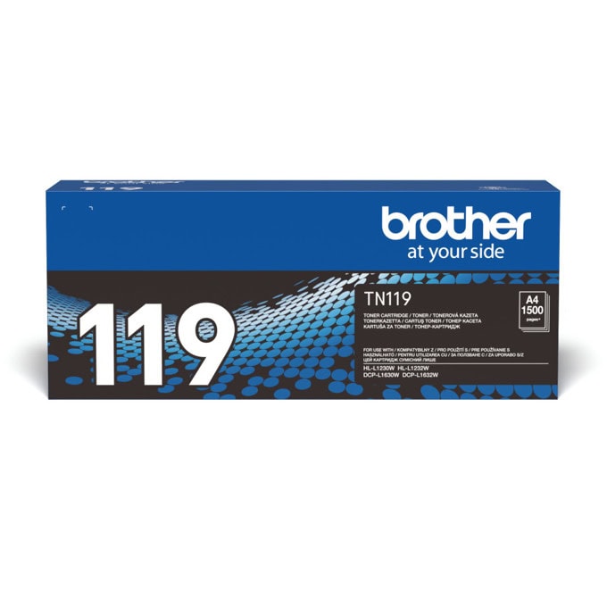 Тонер касета за Brother HL L1230W/L1232W/DCP L1630W/L1632W - Black - TN119 - Brother - Оригинална