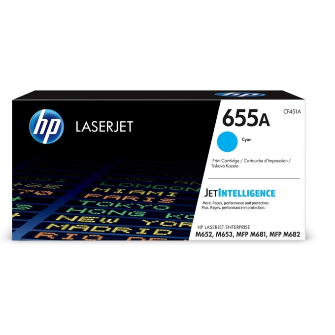 Касета за HP LaserJet Enterprise M652/M653/MFP M681/MFP M682 - Cyan - HP655A- P№ CF451A - заб.: 10 500k