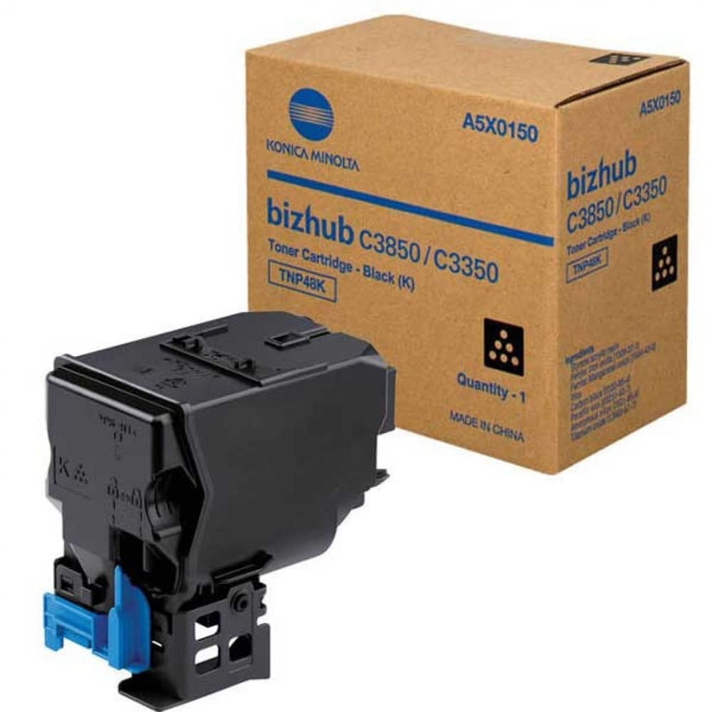 Тонер касета за Konica Minolta Bizhub C3350 / C3850 / C3850FS - Black - TNP48K - A5X0150 - Konica Minolta - оригинална - заб.: 10 000k