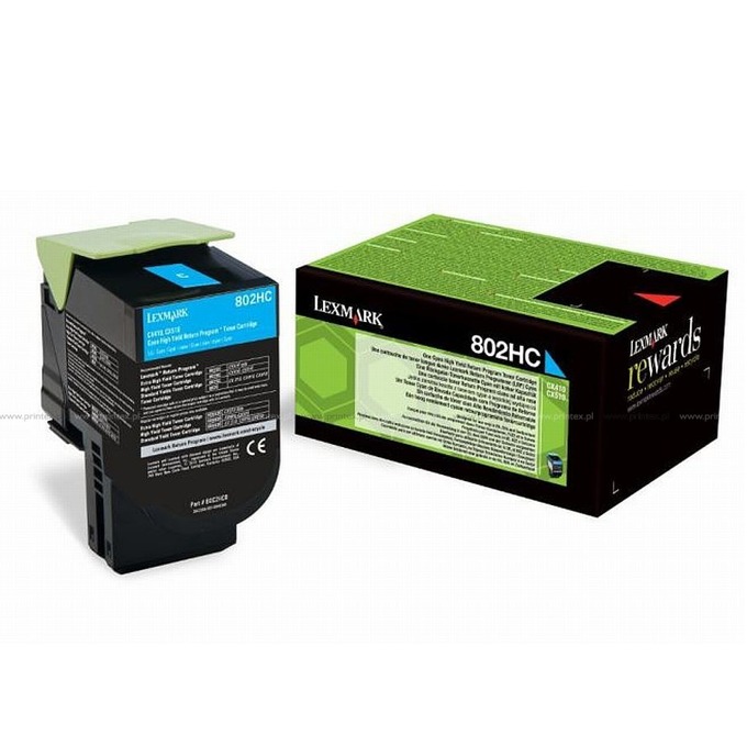 Касета за Lexmark CX410de/CX410e/CX410dte/CX510dhe/CX510de/CX510dthe - Cyan - P№ 80C2HCE - 3 000K