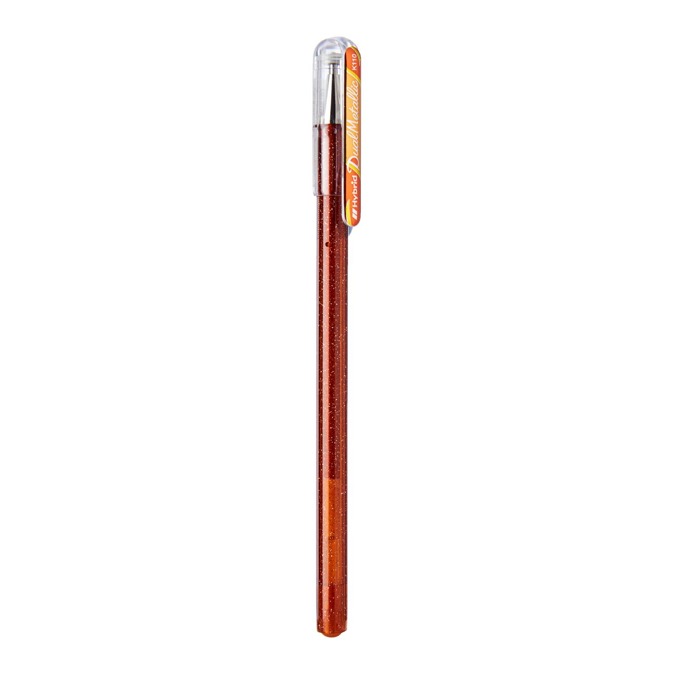 Ролер Pentel Hybrid Dual K110 оранжев/жълт