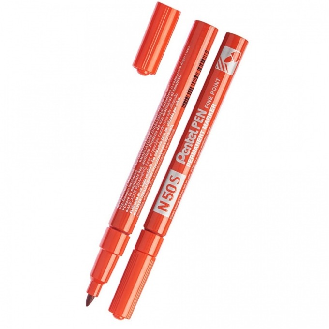 Перманентен маркер Pentel N50S червен