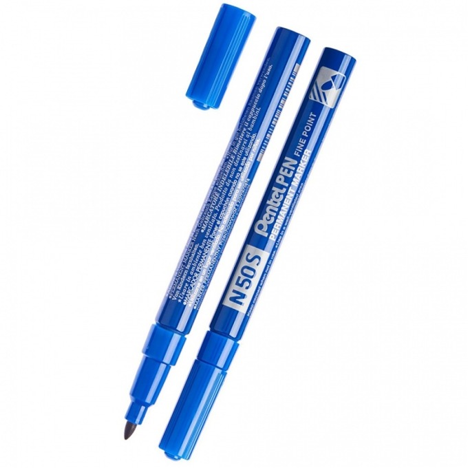 Перманентен маркер Pentel N50S син