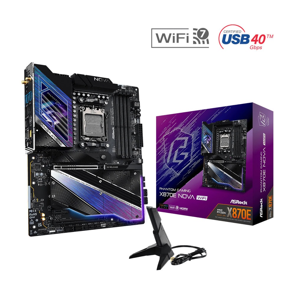 Дънна платка ASRock Phantom Gaming X870E Nova WiFi