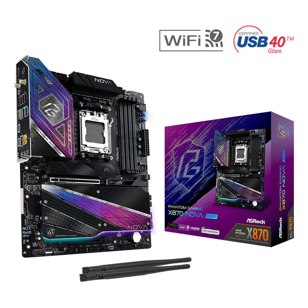 Дънна платка ASRock Phantom Gaming X870 Nova WiFi