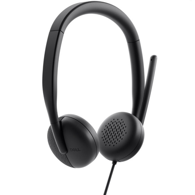 Слушалки Dell Wired WH3024 в колмпелт с наушници Dell Wired Headset Ear Cushions HE324