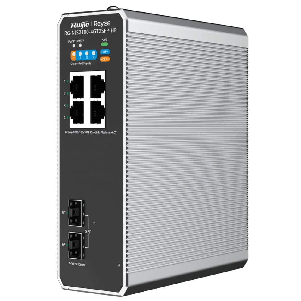 Индустриален суич Ruijie RG-NIS2100-4GT2SFP-HP