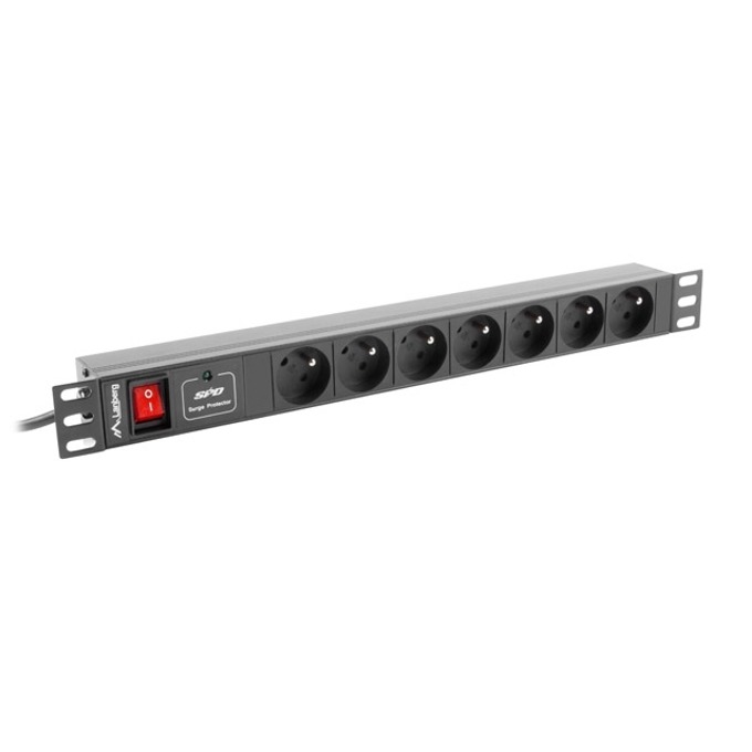 Разклонител Lanberg PDU-07E-0200-BK