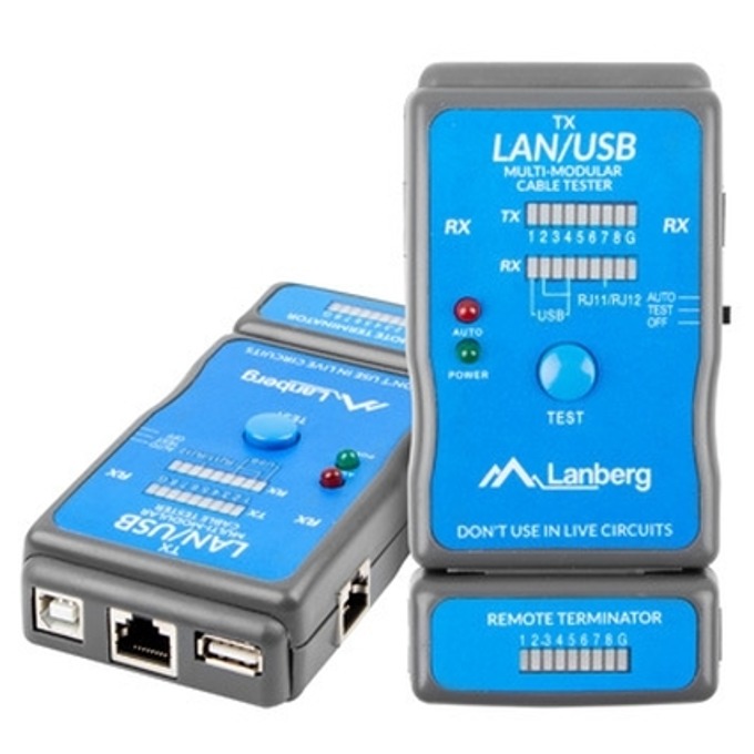 Тестер за кабели Lanberg NT-0403