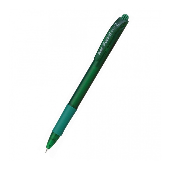 Автоматична химикалка Pentel BX417 Feel-it зелена