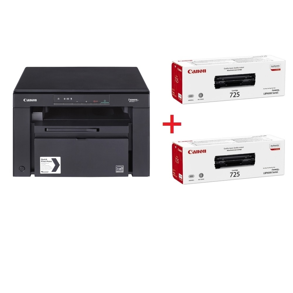 Мултифункционално лазерно устройство Canon i-SENSYS MF3010 в комплект с 2бр.консумативи CRG-725