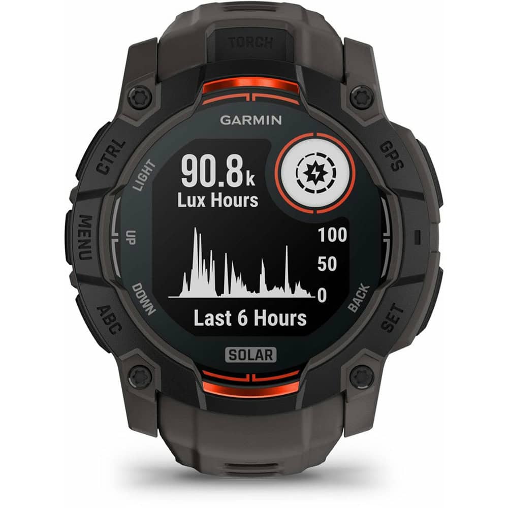 Смарт часовник Garmin Instinct 3 - 50mm Solar Charcoal Black