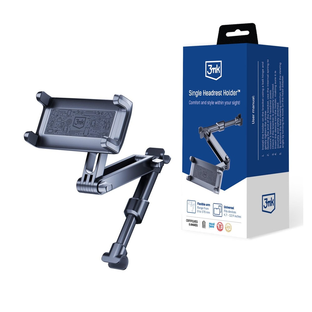 Стойка за телефон/таблет 3mk Single Headrest Holder