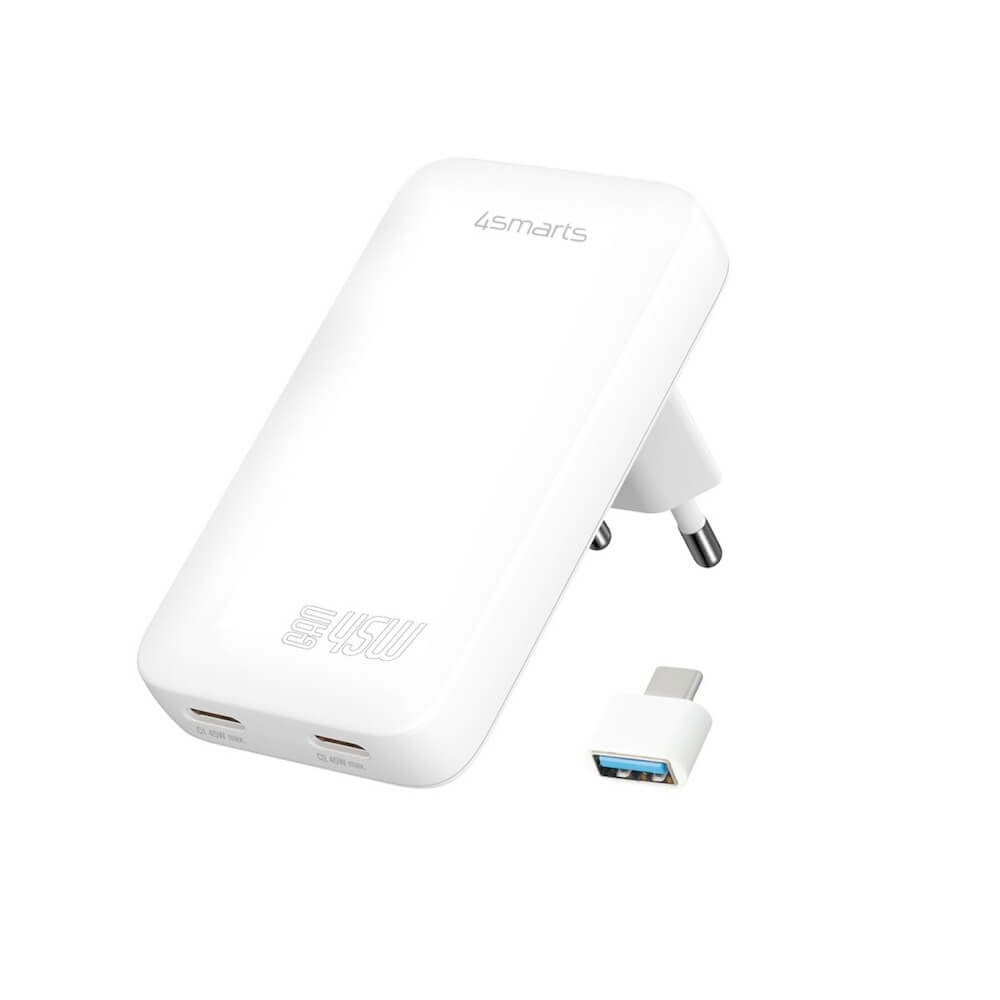 Зарядно устройство 4smarts GaN FlatPlug Slim Duos