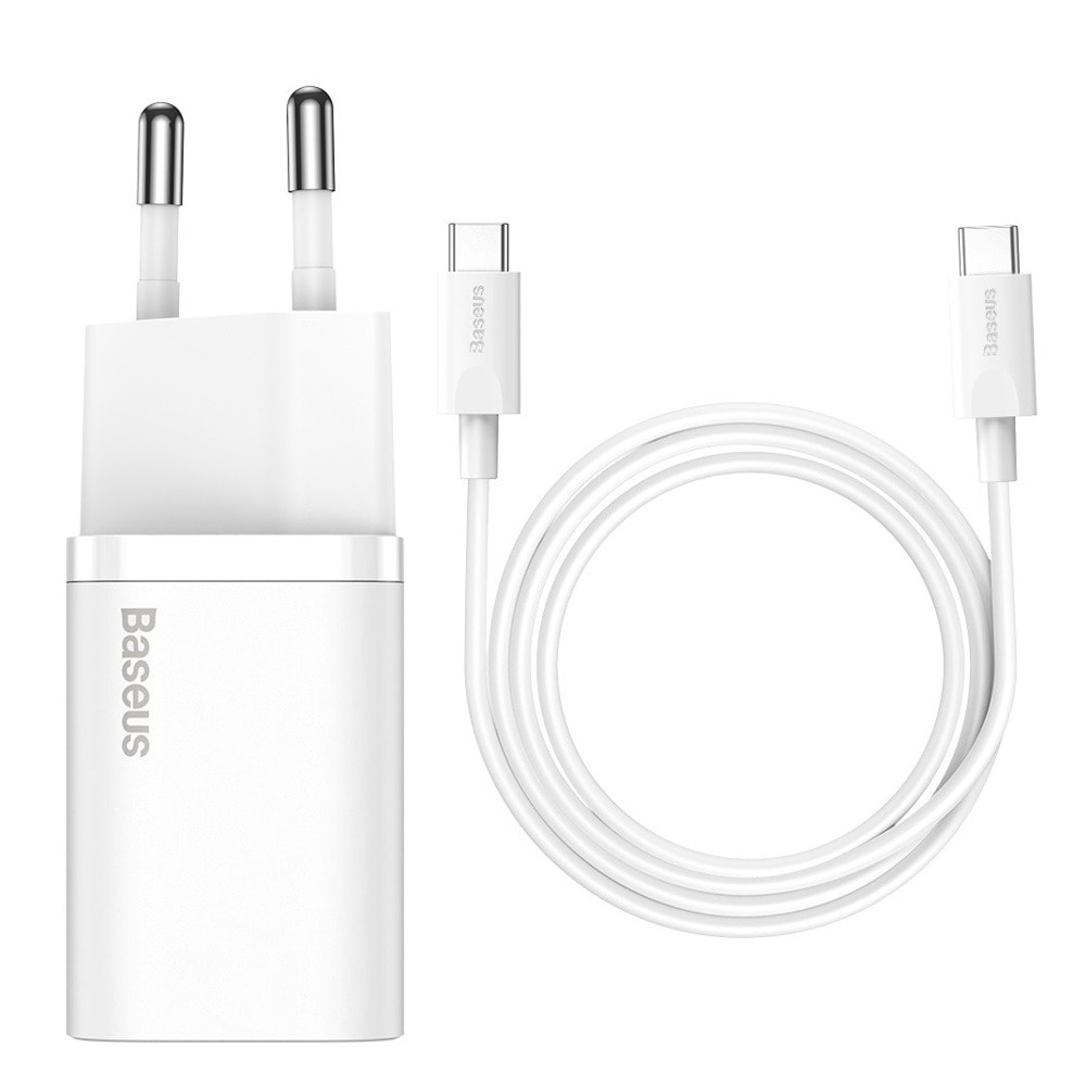 Зарядно устройство Baseus Super Si в комплект с USB C кабел 25W (TZCCSUP-L02)