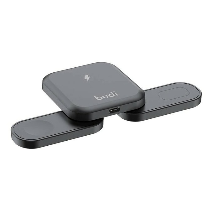 Безжично зарядно Budi 3-in-1 Wireless Charger