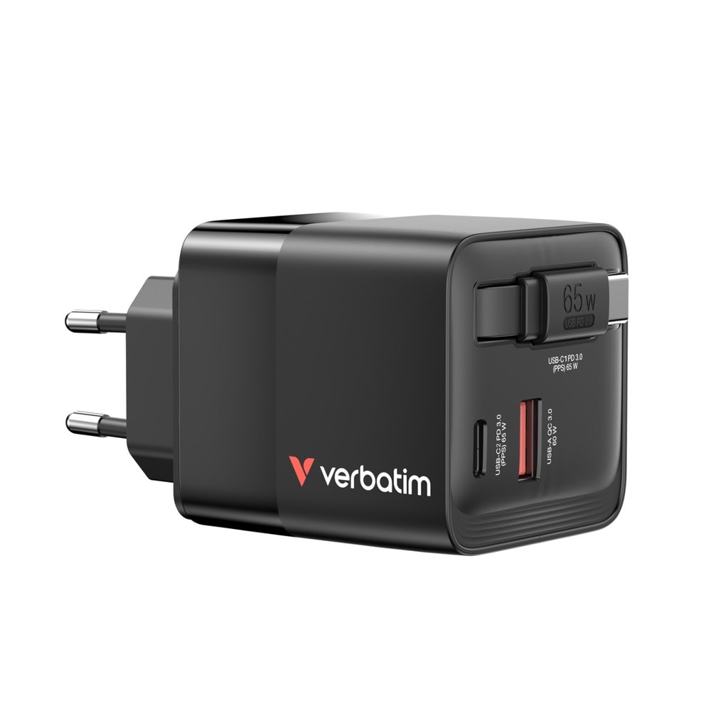 Зарядно устройство Verbatim GaN Wall Charger