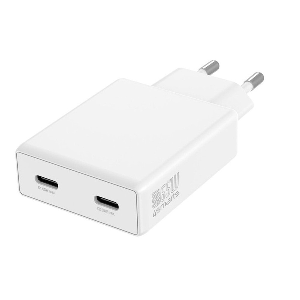 Зарядно устройство 4smarts GaN PDPlug Slim Duos 65W (546065)