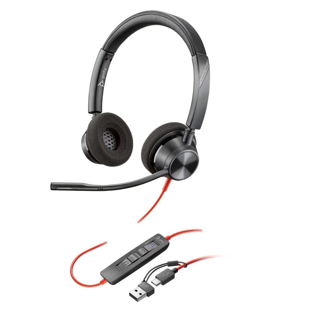 Конферентни слушалки Poly Blackwire 3320 Stereo