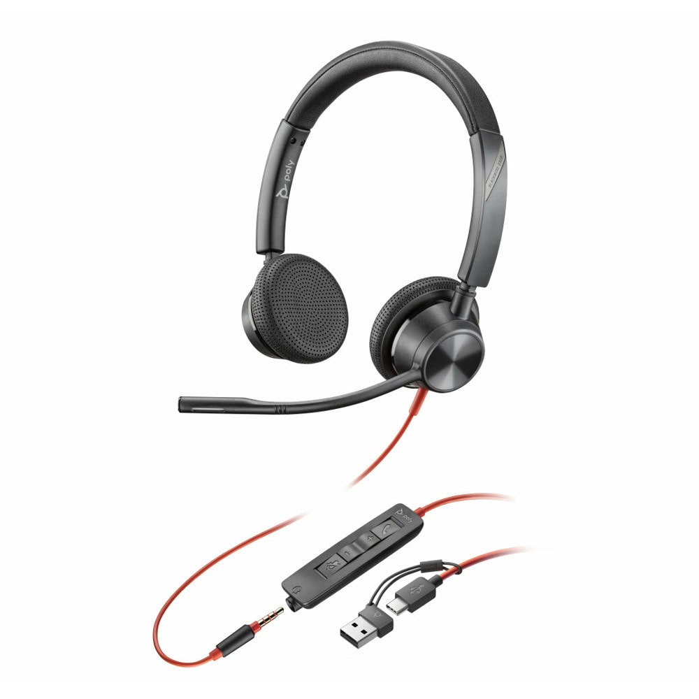 Конферентни слушалки Poly Blackwire 3325 Stereo