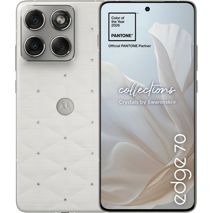 Смартфон Motorola Edge 70 Swarovski Edition (бял)